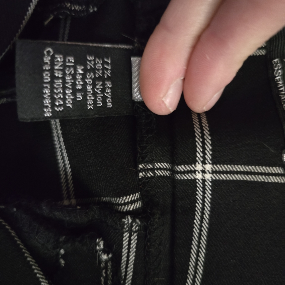 Essentials Black Windowpane Chinos - image 3